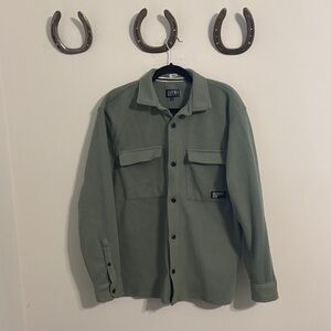 Drl Essentials Sage Green Shirt Jacket